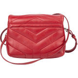 Saint Laurent Red Leather Lou Lou Crossbody Bag