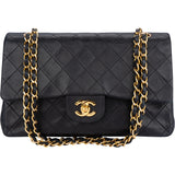 Chanel Quilted Lambskin 24K Gold Medium Double Flap Crossbody Bag