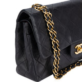 Chanel Quilted Lambskin 24K Gold Medium Double Flap Crossbody Bag