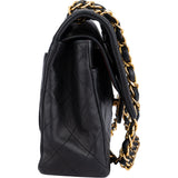 Chanel Quilted Lambskin 24K Gold Medium Double Flap Crossbody Bag