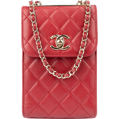 Chanel Quilted Lambskin On Chain Single Flap Crossbody Bag