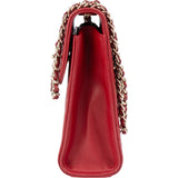 Chanel Quilted Lambskin On Chain Single Flap Crossbody Bag