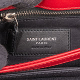 Saint Laurent Red Leather Lou Lou Crossbody Bag