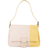 Fendi Bicolor Leather Mamma Baguette Handbag