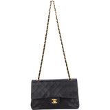 Chanel Quilted Lambskin 24K Gold Medium Double Flap Crossbody Bag