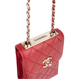 Chanel Quilted Lambskin On Chain Single Flap Crossbody Bag