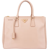 Prada Pink Saffiano Leather Galleria Handbag