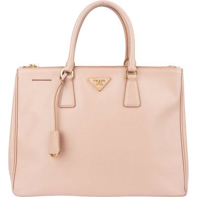 Prada Pink Saffiano Leather Galleria Handbag