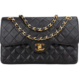 Chanel Quilted Lambskin 24K Gold Medium Double Flap Crossbody Bag