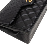 Chanel Quilted Lambskin 24K Gold Medium Double Flap Crossbody Bag