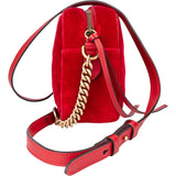 Gucci Red Satin GG Marmont Crossbody Bag