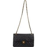 Chanel Quilted Lambskin 24K Gold Medium Double Flap Crossbody Bag