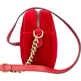 Gucci Red Satin GG Marmont Crossbody Bag