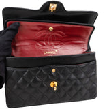 Chanel Quilted Lambskin 24K Gold Medium Double Flap Crossbody Bag