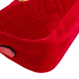 Gucci Red Satin GG Marmont Crossbody Bag