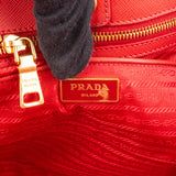Prada Red Saffiano Leather Galleria Handbag