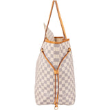 Louis Vuitton Damier Azur Monogram Neverfull GM Shopper Handbag