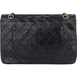 Chanel Quilted Lambskin 24K Gold Double Flap Crossbody Bag