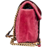 Gucci Pink Satin GG Marmont Crossbody Bag