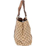 Gucci GG Monogram Bamboo Handbag