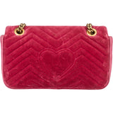 Gucci Pink Satin GG Marmont Crossbody Bag
