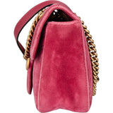 Gucci Pink Satin GG Marmont Crossbody Bag