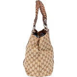 Gucci GG Monogram Bamboo Handbag