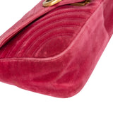 Gucci Pink Satin GG Marmont Crossbody Bag