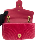 Gucci Pink Satin GG Marmont Crossbody Bag
