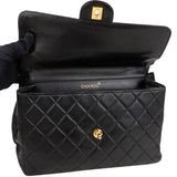 Chanel Quilted Lambskin 24K Gold Double Face Crossbody Bag