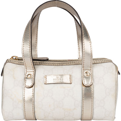 Gucci GG Monogram Micro Bowling Handbag - vintageandkickz