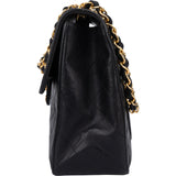 Chanel Quilted Lambskin 24K Gold Jumbo Single Flap Crossbody Bag