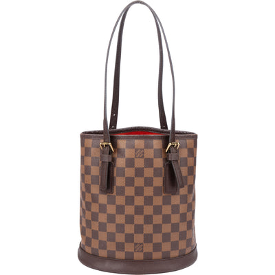 Louis Vuitton Damier Ebene Monogram Bucket Bag PM Handbag - vintageandkickz