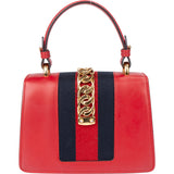 Gucci Red Leather Small Sylvie Handbag