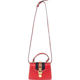 Gucci Red Leather Small Sylvie Handbag