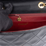 Chanel Quilted Lambskin 24K Gold Jumbo Single Flap Crossbody Bag