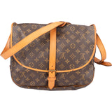 Louis Vuitton Canvas Monogram Saumur 35 Crossbody Bag
