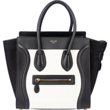 Celine Bicolor Leather Luggage Handbag