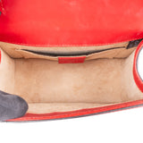 Gucci Red Leather Small Sylvie Handbag