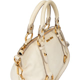 Miu Miu White Leather City Handbag