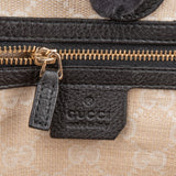 Gucci Black Leather Bamboo Handbag