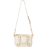 Miu Miu White Leather City Handbag