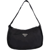 Prada Black Nylon Triangle Hobo Bag