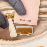 Miu Miu White Leather City Handbag