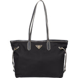 Prada Nylon Saffiano Leather Shopper Handbag