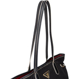 Prada Nylon Saffiano Leather Shopper Handbag