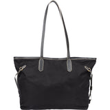 Prada Nylon Saffiano Leather Shopper Handbag
