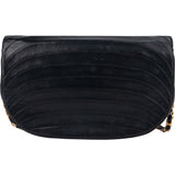 Chanel Quilted Lambskin 24K Gold Halfmoon Single Flap Shoulder Bag