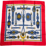 Hermès Classic "Harnais" Silk Carre 90 Scarf Tuch