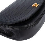Chanel Quilted Lambskin 24K Gold Halfmoon Single Flap Shoulder Bag
